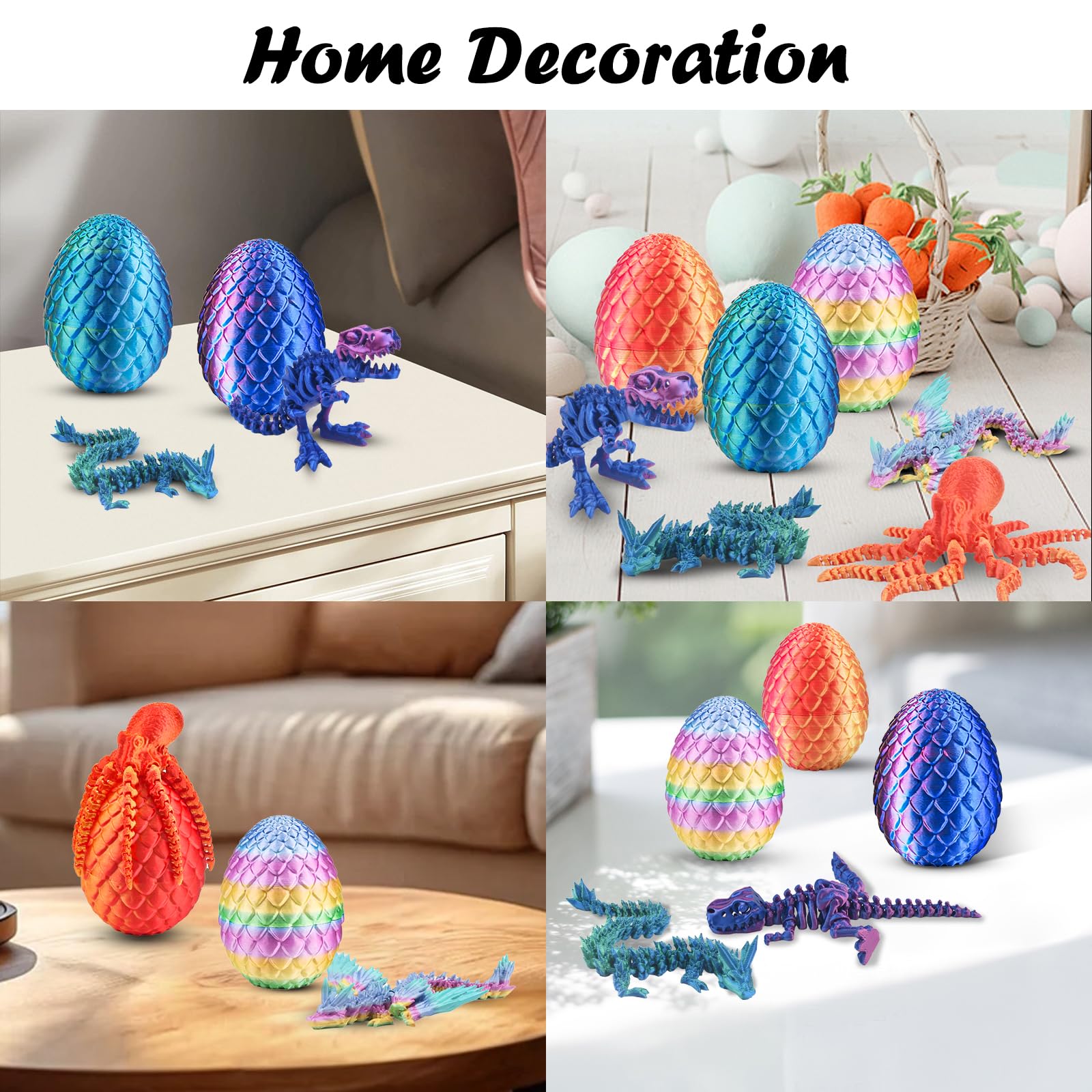 BUUFAN Easter egg display collection supports imaginative pretend play.