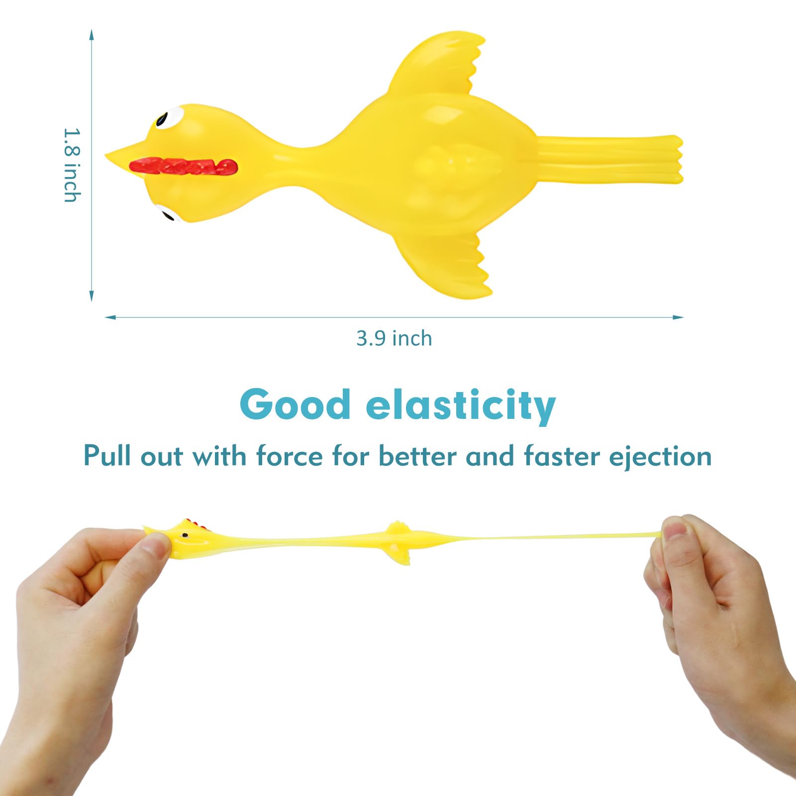 BUVUDI rubber chicken toy made of non-toxic material for all ages