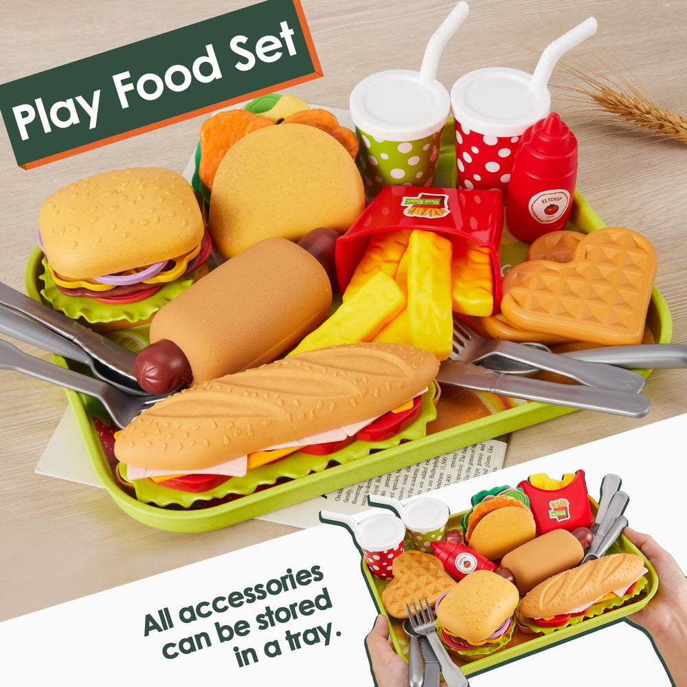 Buyger french fries play set with crisp shapes for shared pretend dining