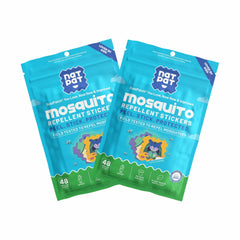 BuzzPatch mosquito patch packaging shows kid-friendly design and plant-based, non-toxic ingredients for parents.