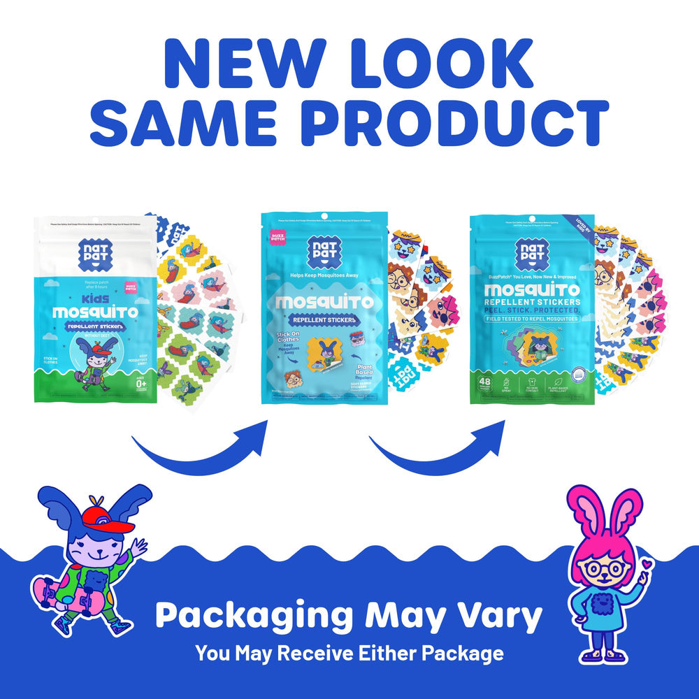 Ideal for hiking, camping, backyards NATPAT patches offer on the go protection.