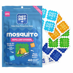 BuzzPatch NATPAT packaging display highlighting the plant-based patch kit