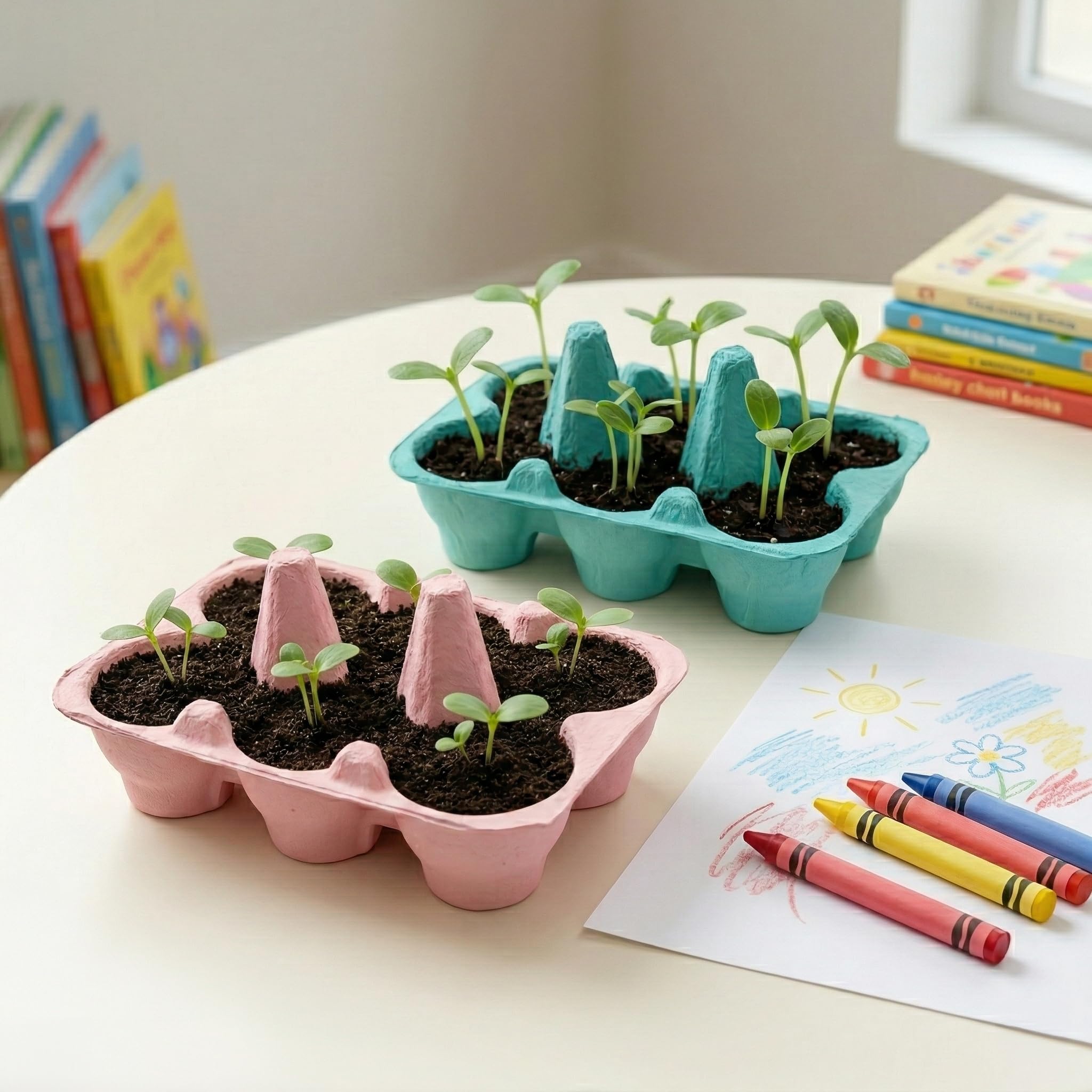 BUZZY sunflower seeds packet ready to grow bright sunflowers indoors.