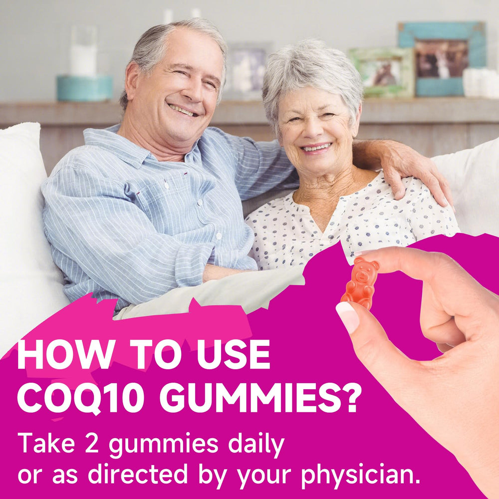 BVIVLOO CoQ10 Gummies serving setup shows convenient daily dose at a glance.