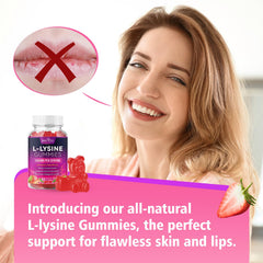 BVIVLOO lysine gummies for kids 4+ close up showing chewable convenience