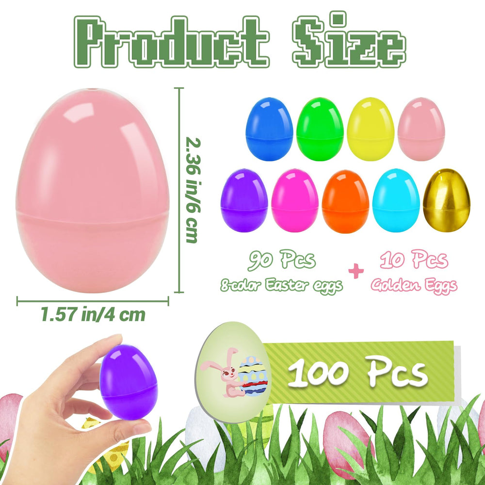 Bvrbaory 2.4-inch hinged eggs with easy opening