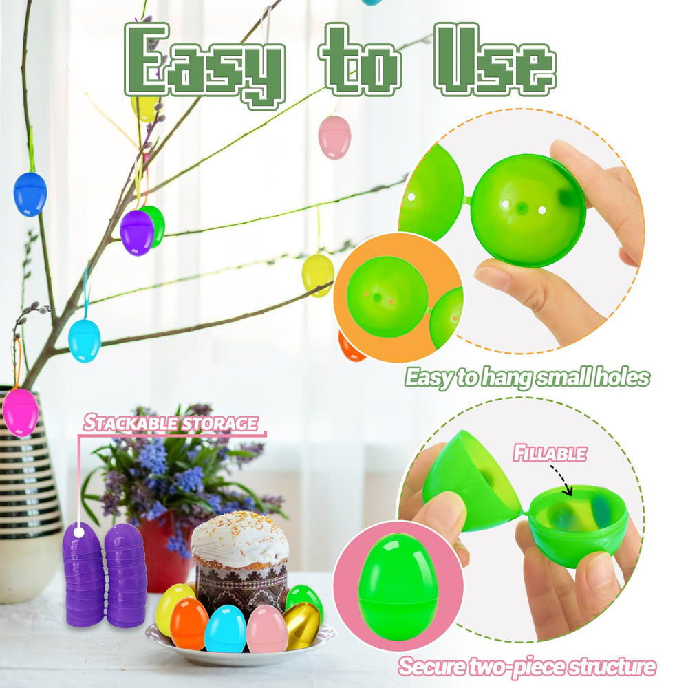 Bvrbaory smooth plastic Easter eggs are easy to clean