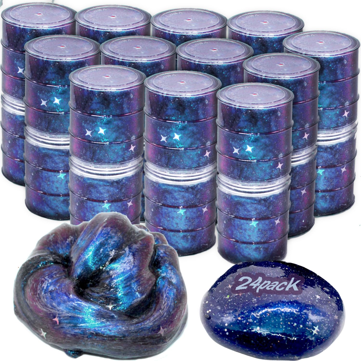 BVUEKEFT Galaxy Star Slime box shows color-shifting hues for creative play and calm focus