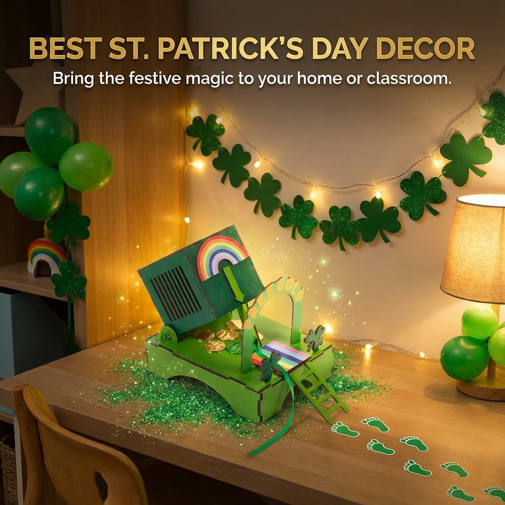 BVXVCB Leprechaun Trap Kit completed trap display on desk