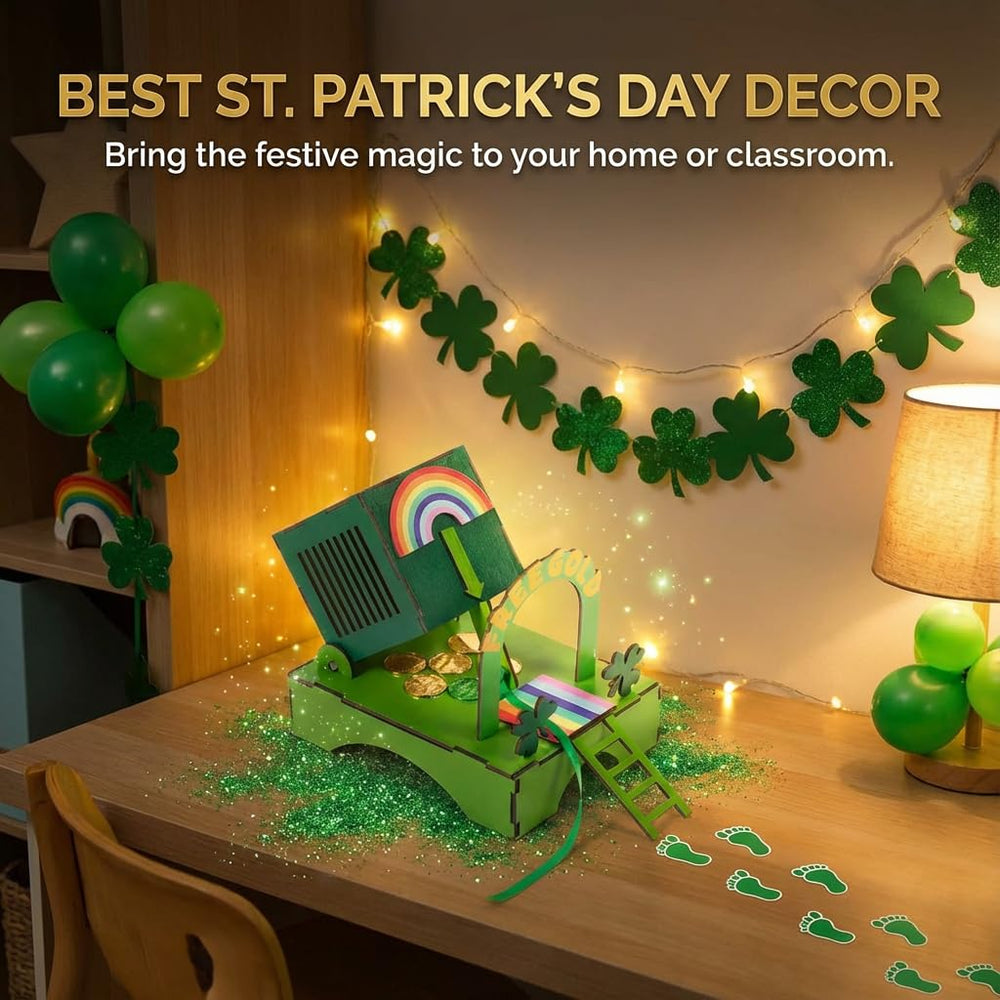 BVXVCB Leprechaun Trap Kit completed trap display on desk