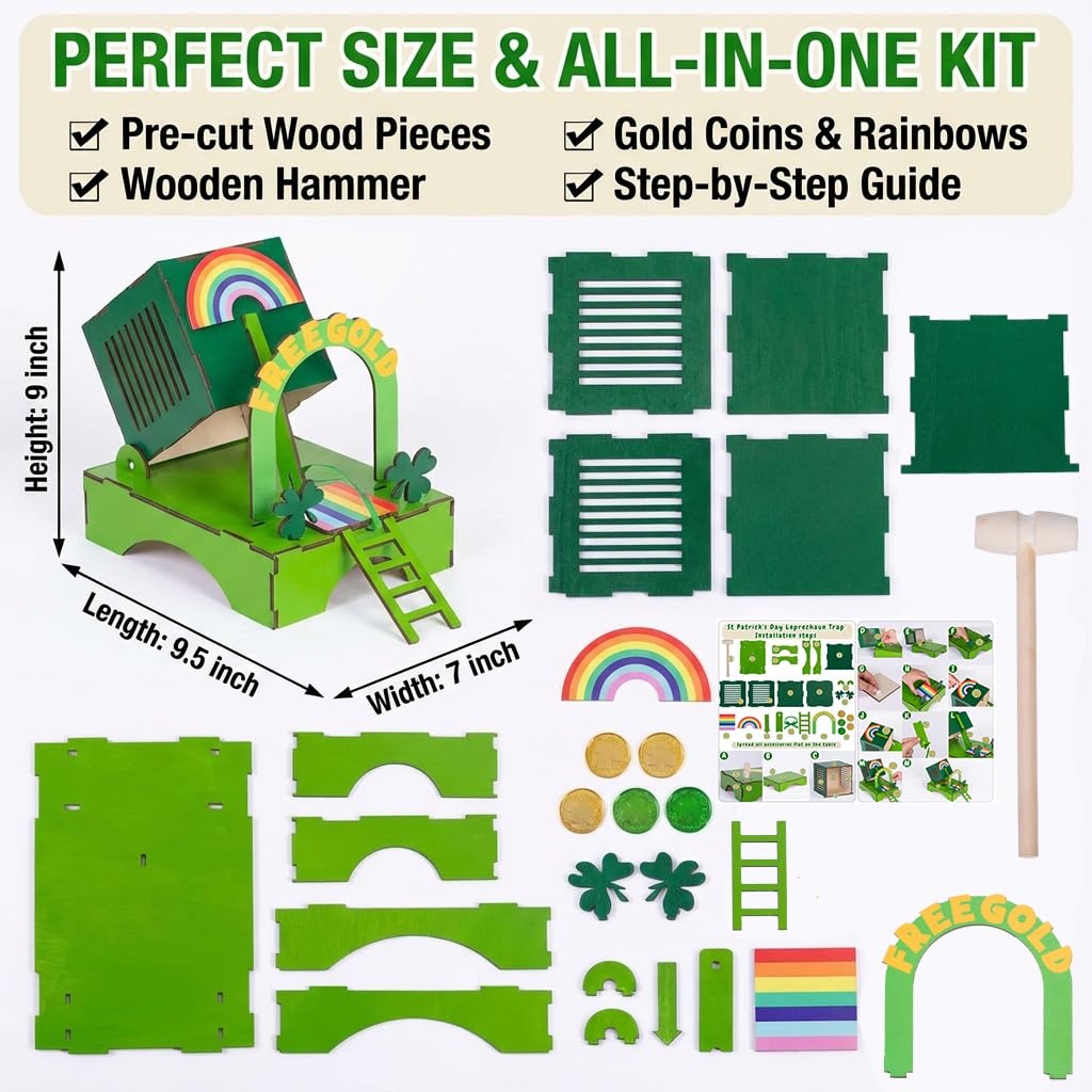 BVXVCB Leprechaun Trap Kit gold coins hint at treasure moments
