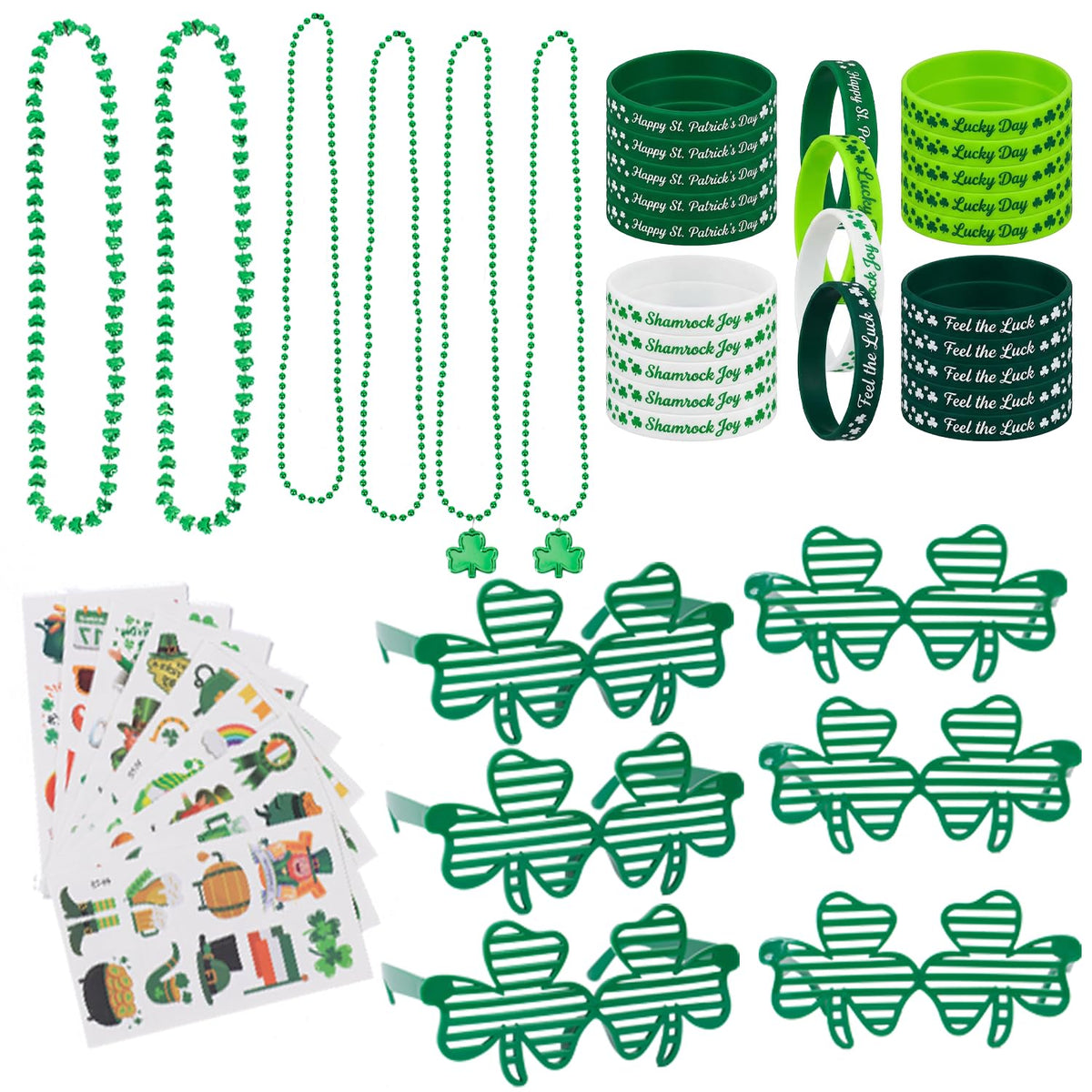 BVXVCB shamrock necklaces for St Patrick's Day celebrations