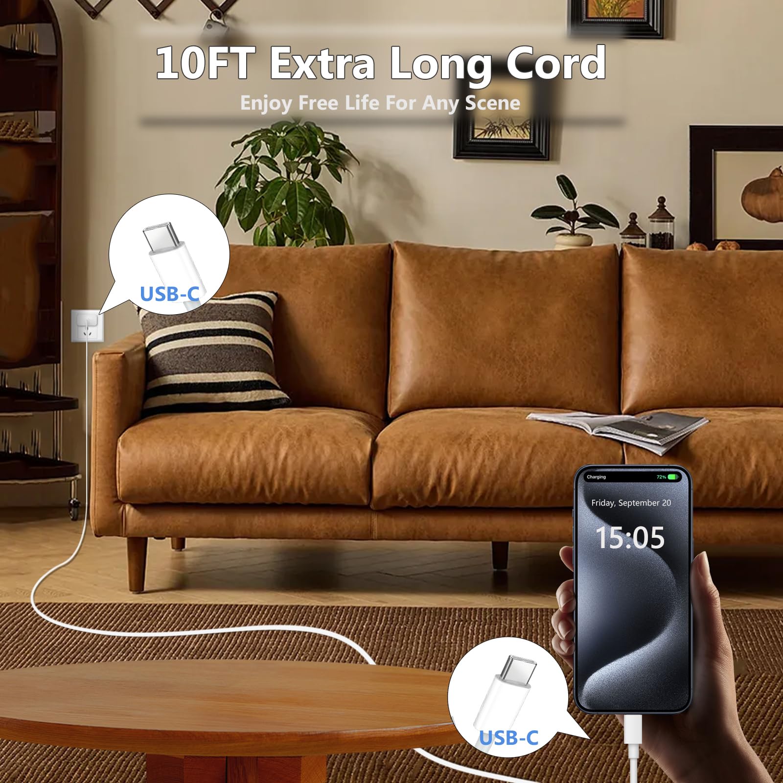 BWNWOVOS compatible with iPhone and iPad via USB-C.