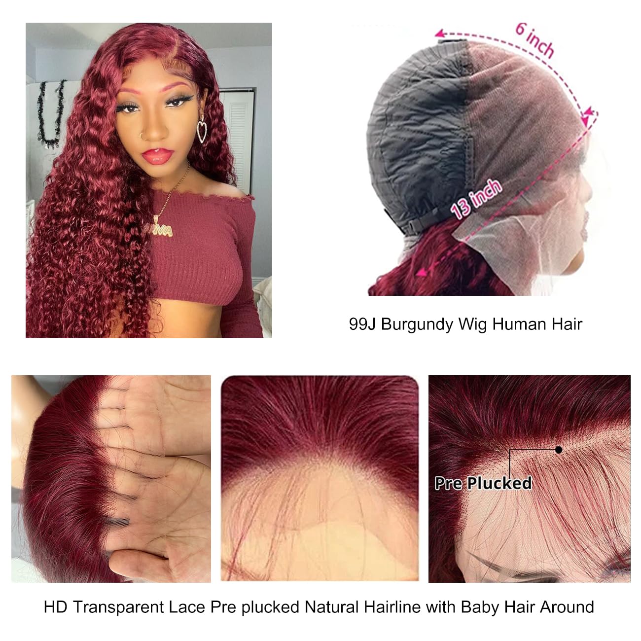 Bworto virgin human hair wig back view reveals smooth texture and natural fall