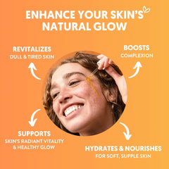 By Nature Hydrating Face Oil being applied with 2-3 drops