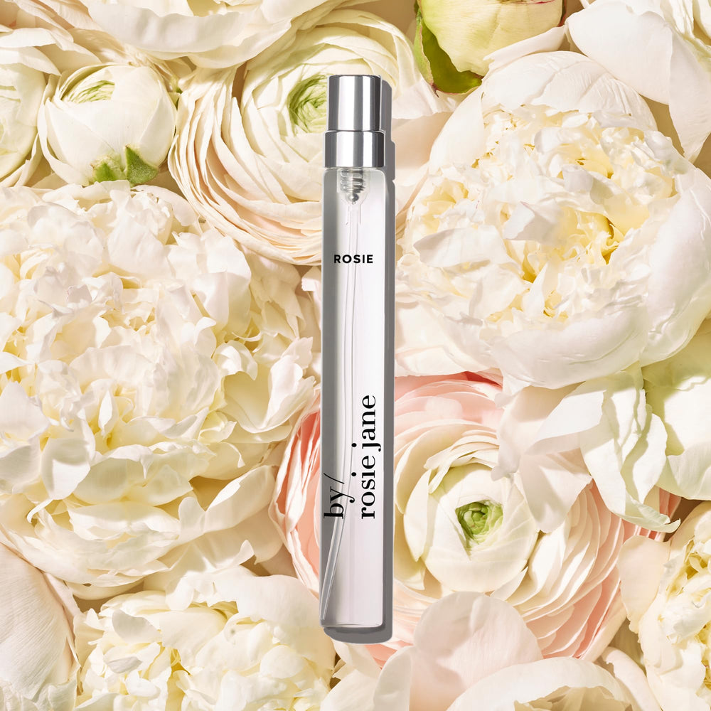 Rosie cap close-up, compact travel fragrance detail