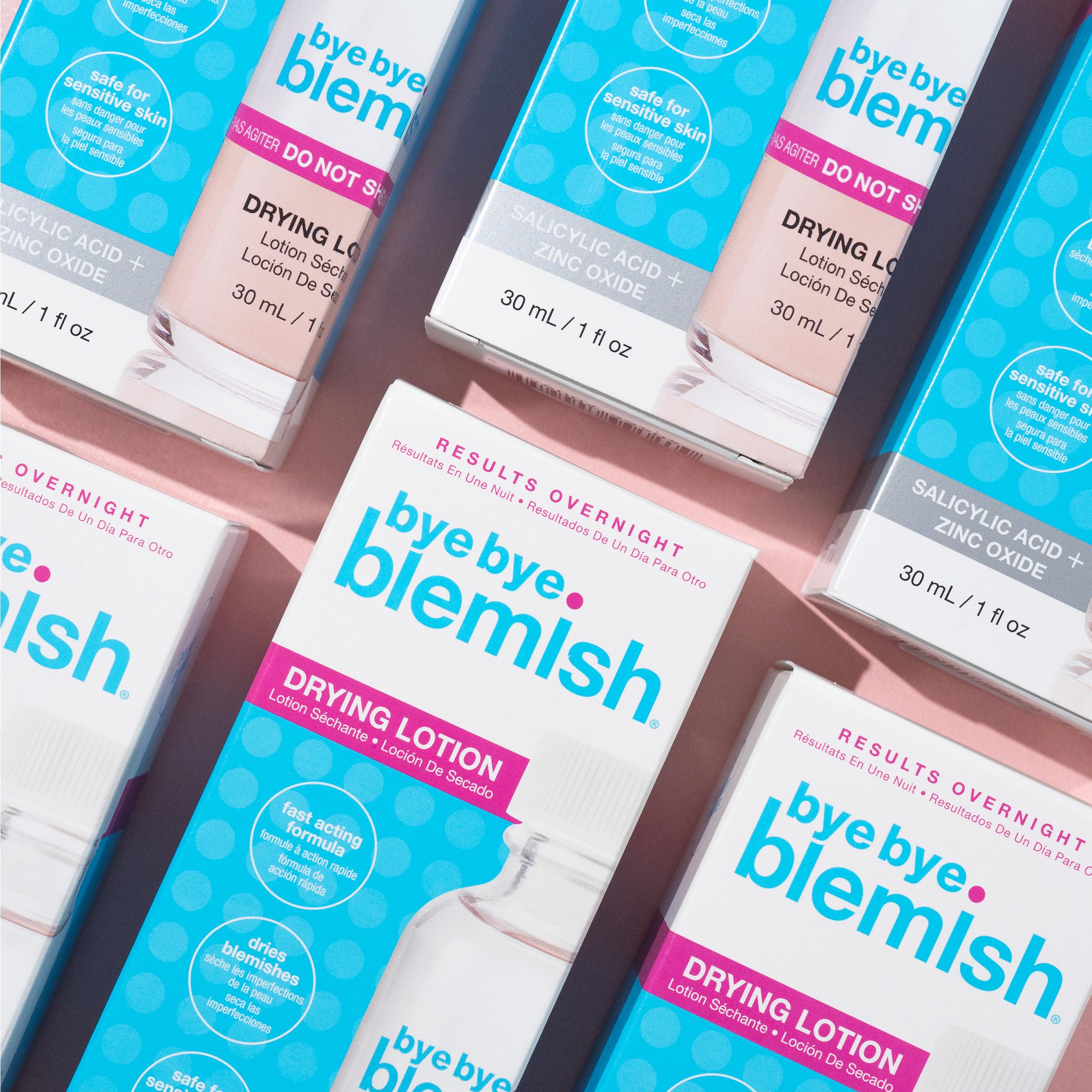 Bye Bye Blemish back-of-hand demonstration of dab-on application for blemish care.
