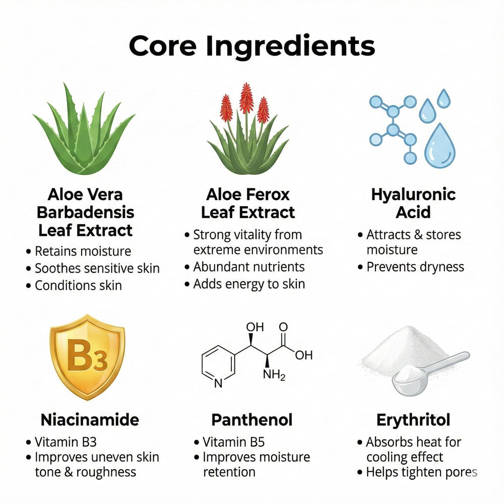 by.H niacinamide-hyaluronic-acid-panthenol-infused gel for calm redness and hydration.
