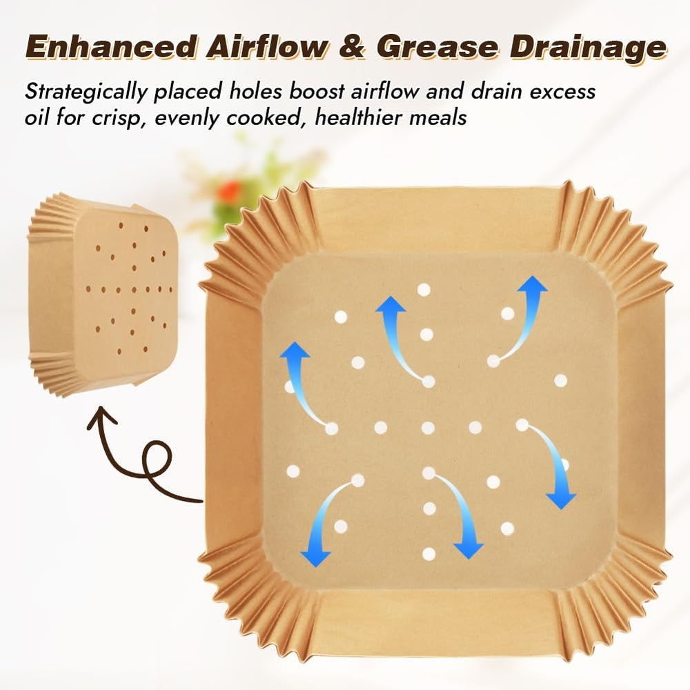 BYKITCHEN perforated liner for COSORI 5-Qt/6-Qt in action for easy cleanup