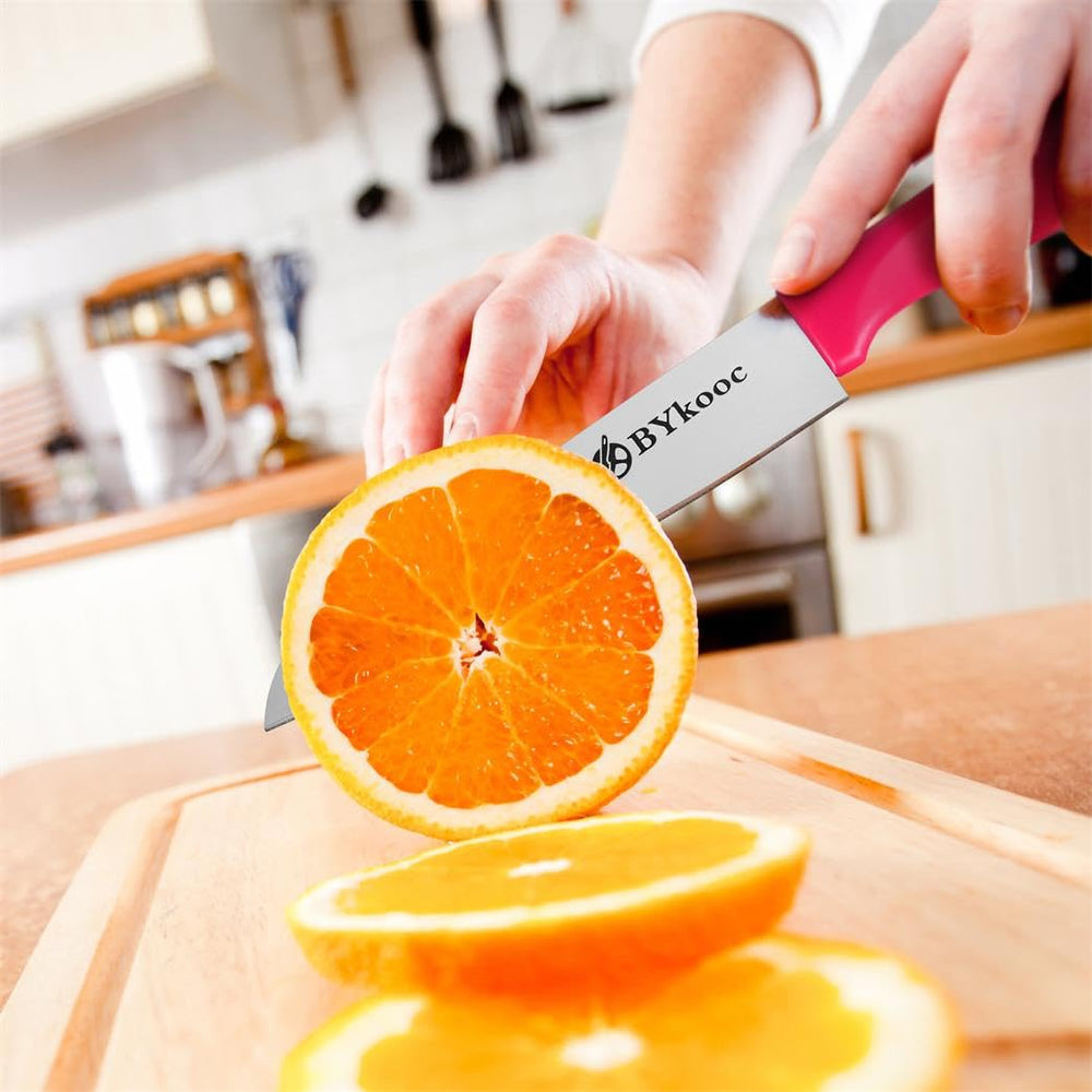 BYkooc ergonomic handles provide comfortable control during prep.