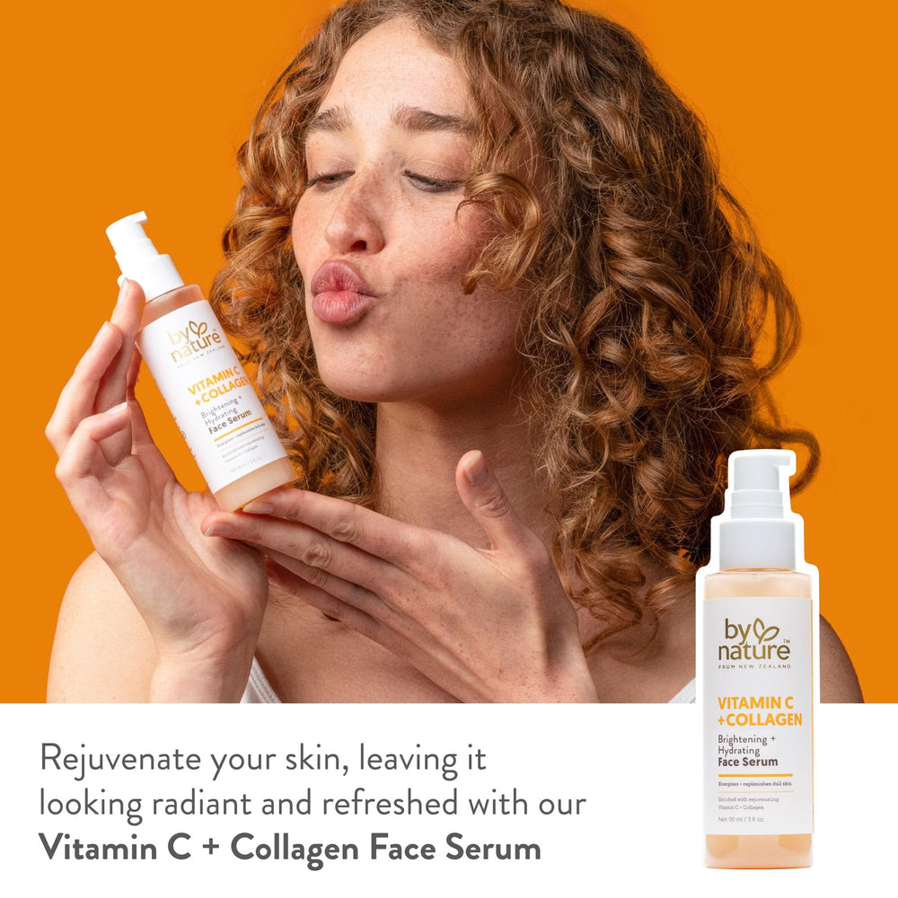 By Nature serum on hand for quick hydration and glow
