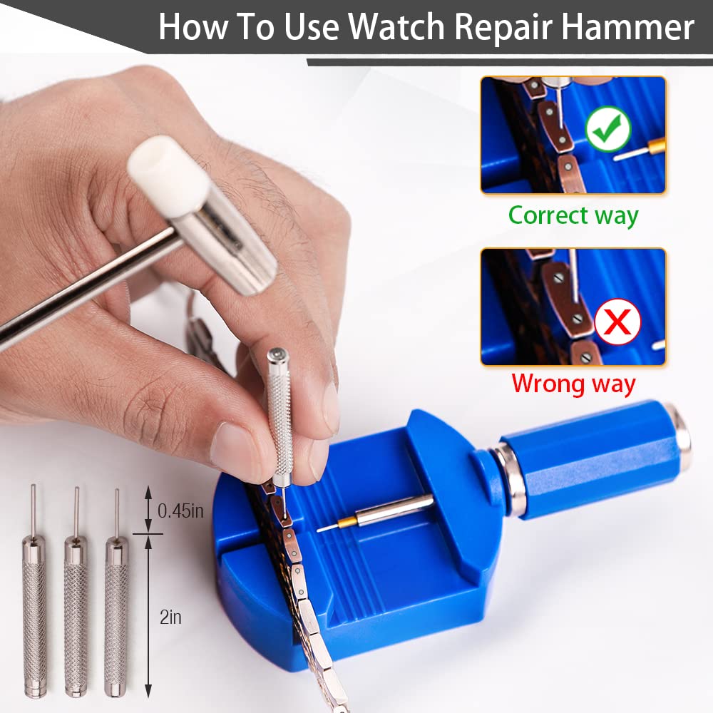 BYNIIUR watch band spring bar tool enables quick removal and adjustment.