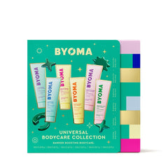 BYOMA holiday gift set box with six body care products for hydrated skin
