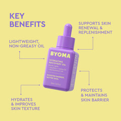 BYOMA Hydrating Recovery Oil glow shot for luminous daily hydration