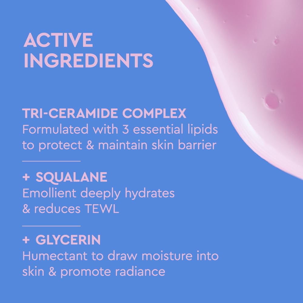 BYOMA Hydrating Serum tri-ceramide complex closeup shows barrier-supporting ingredients.
