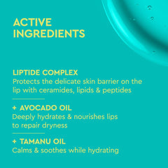 BYOMA Liptide Lip Oil features avocado and tamanu oils for hydration.
