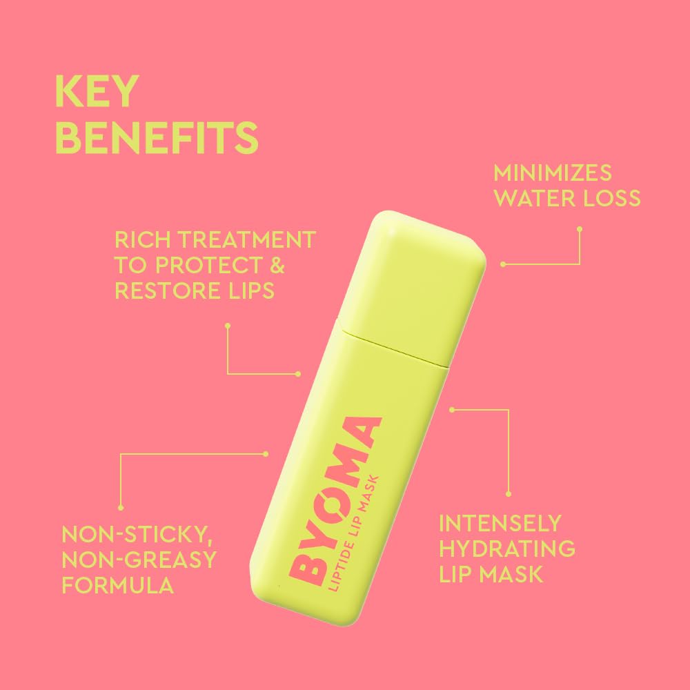 BYOMA Liptide Lip Mask featuring Babassu Oil for deep lip nourishment.
