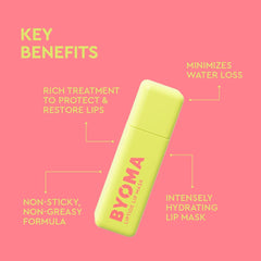 BYOMA Liptide Lip Mask featuring Babassu Oil for deep lip nourishment.