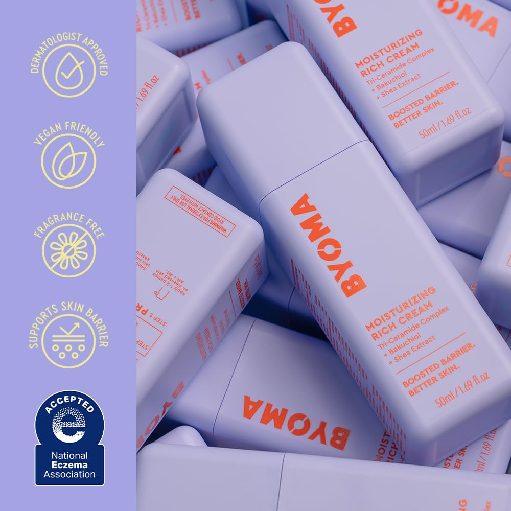 BYOMA Rich Cream ceramide tri-complex supports barrier integrity.