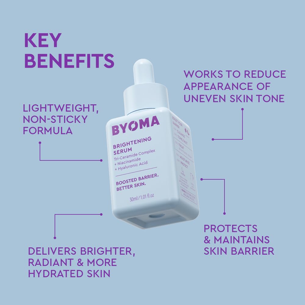 Silky BYOMA serum swirl on hand showing smooth, easy spread