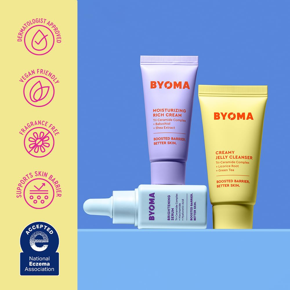 BYOMA So Bright Set cleanser texture close-up illustrating soap-free cleanse.