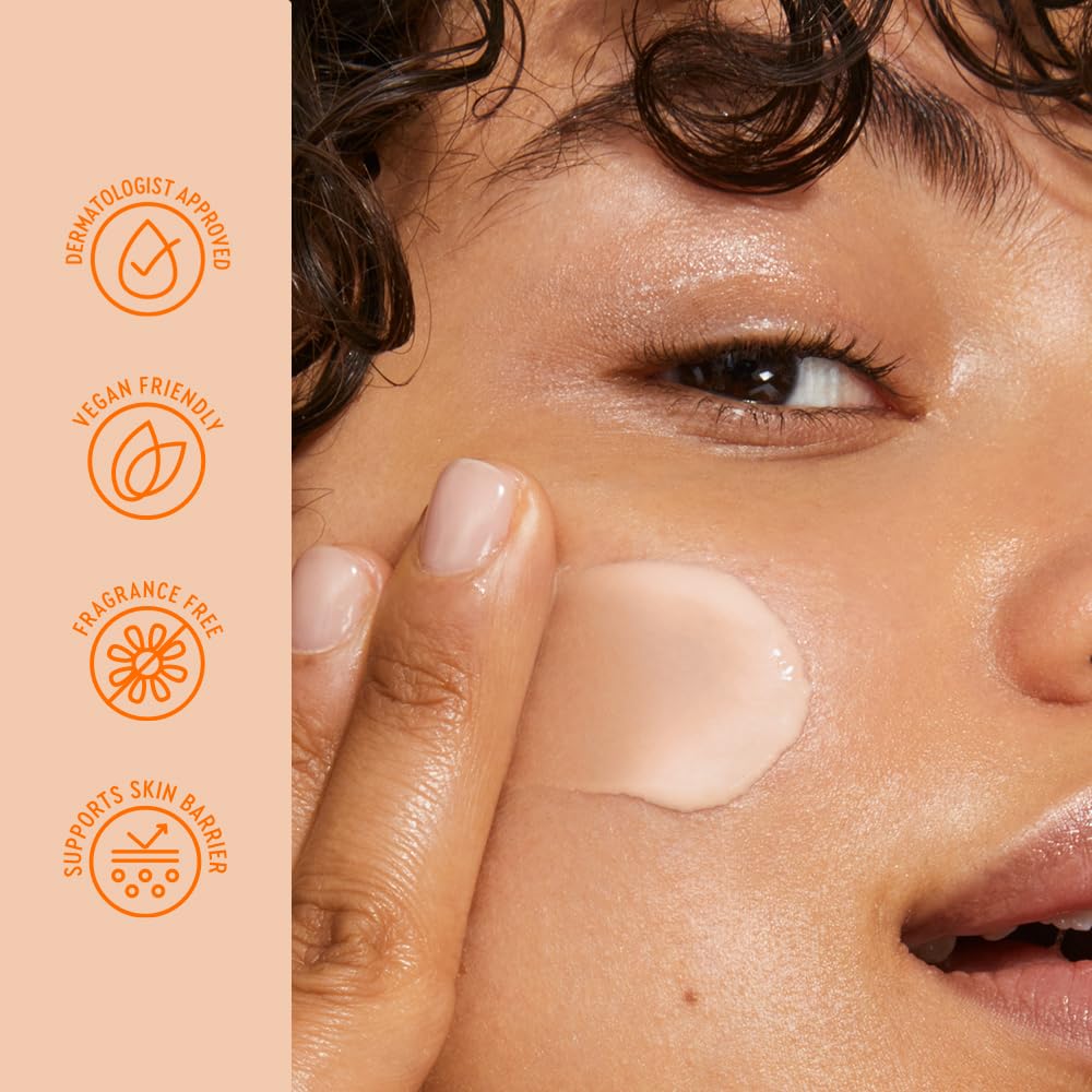 Pink-tinted BYOMA SPF 30 Face Fluid adds subtle brightening while protecting skin.