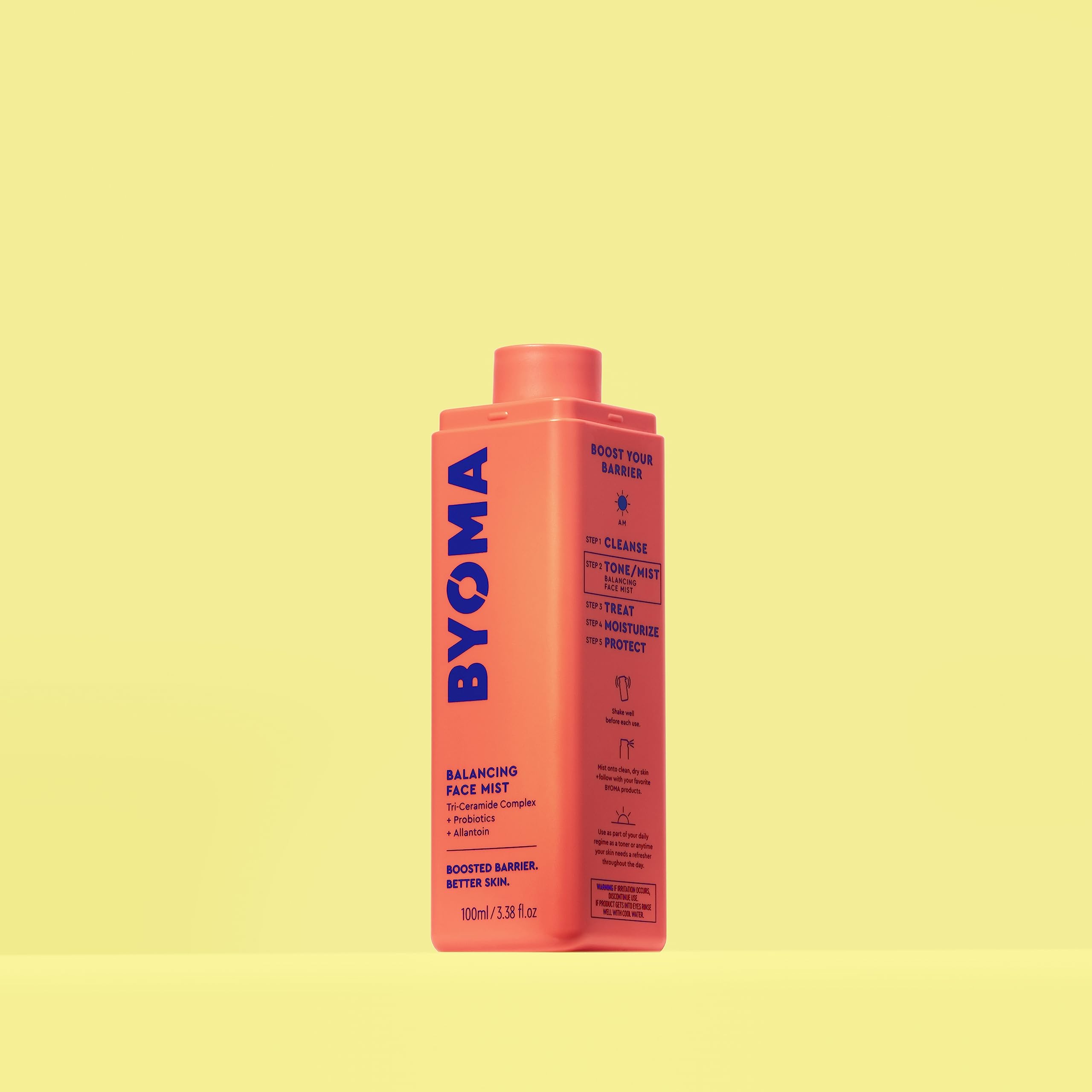 BYOMA Tri-Ceramide Complex illustration highlights barrier-supporting ingredients for resilient skin.