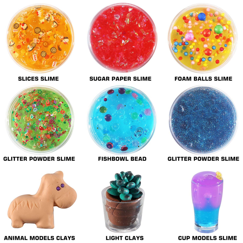 BYONEBYE glitter jars collection to customize slime projects