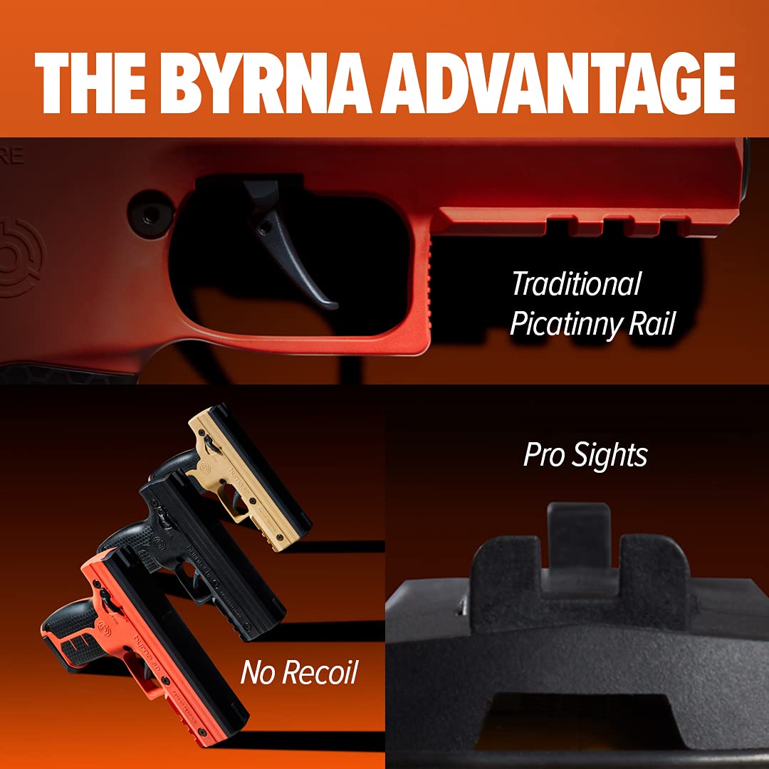 Improved sights on Byrna SD enable quick target acquisition.