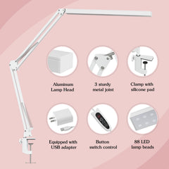 BZBRLZ Desk Lamp with three color modes supports precise work lighting.