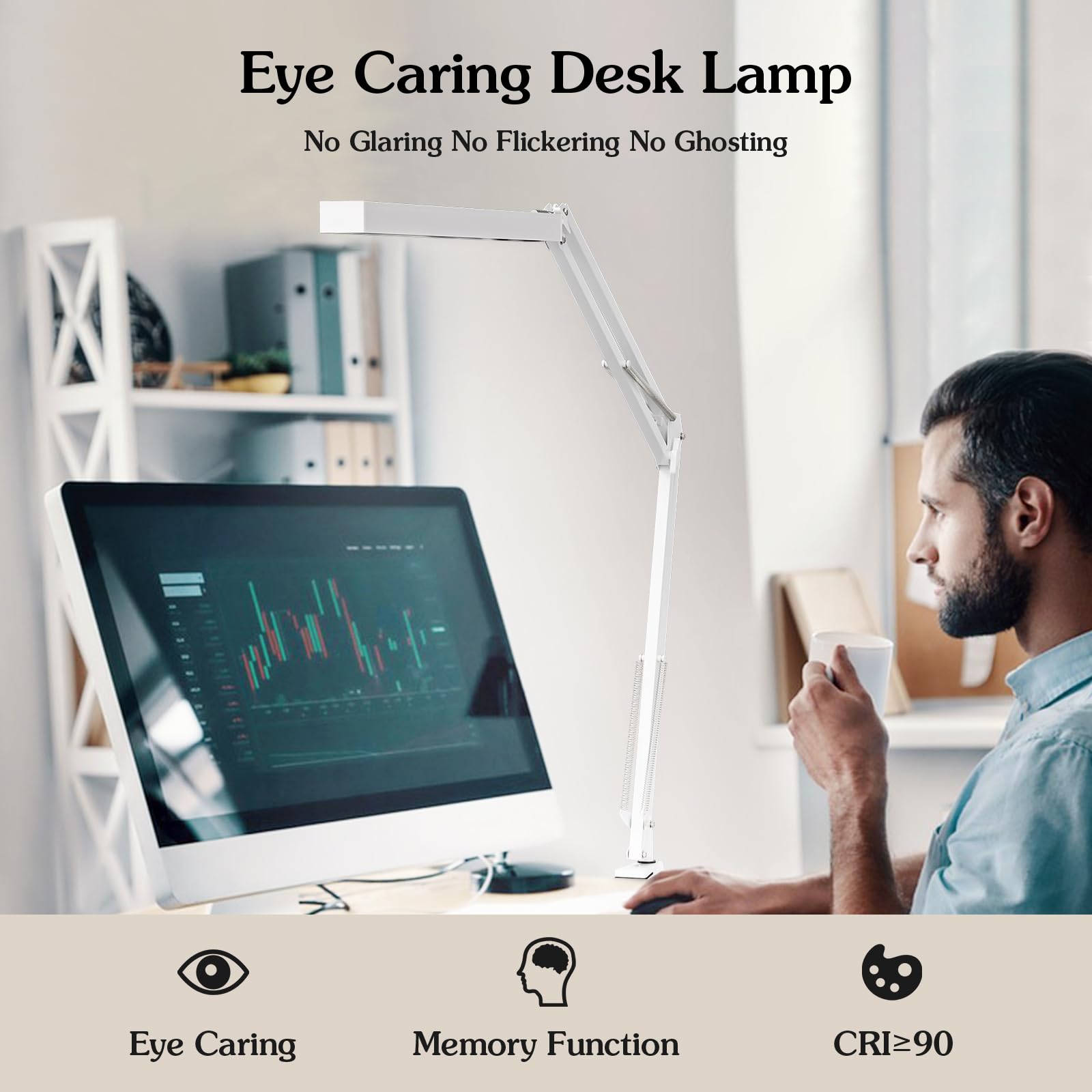BZBRLZ Lamp clamp mount saves desk space during work.