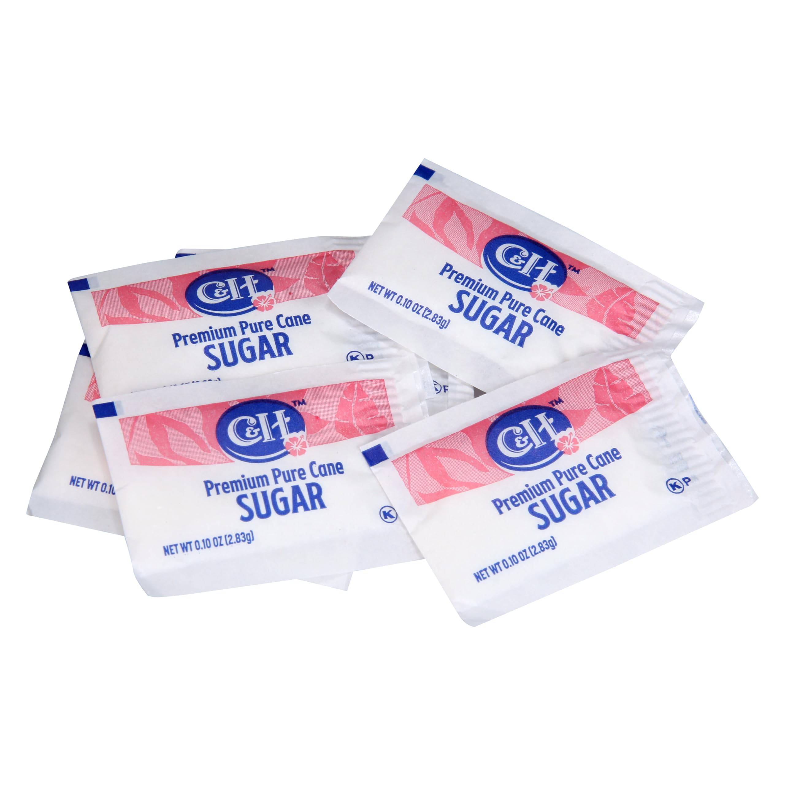 C&H non-GMO, gluten-free, kosher certified sugar packets