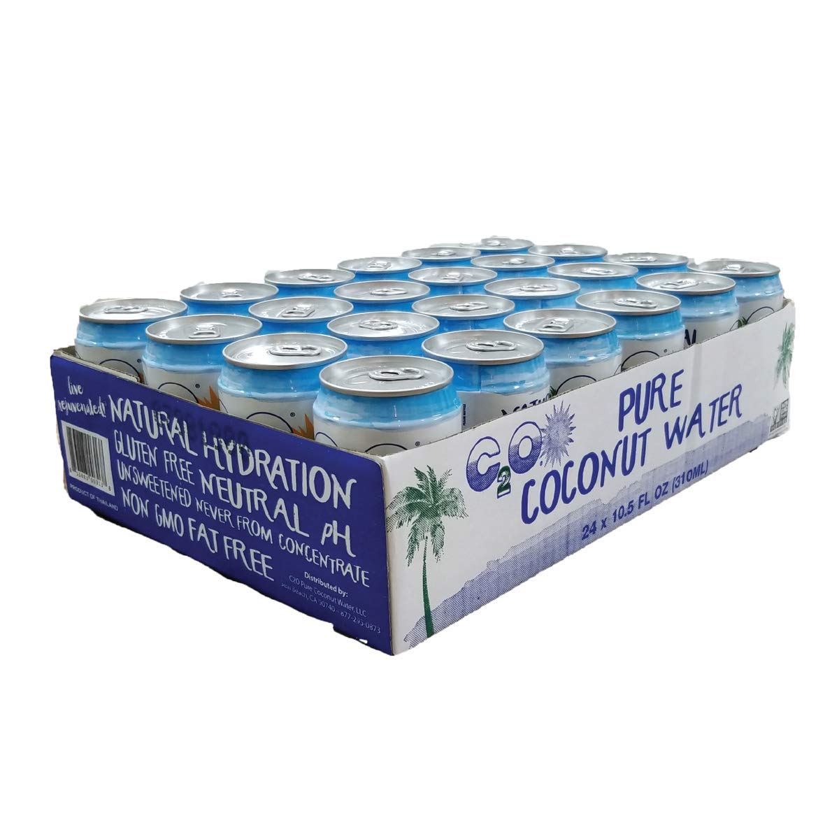 C2O Original Coconut Water athletic setup emphasizes post-workout hydration possibilities.