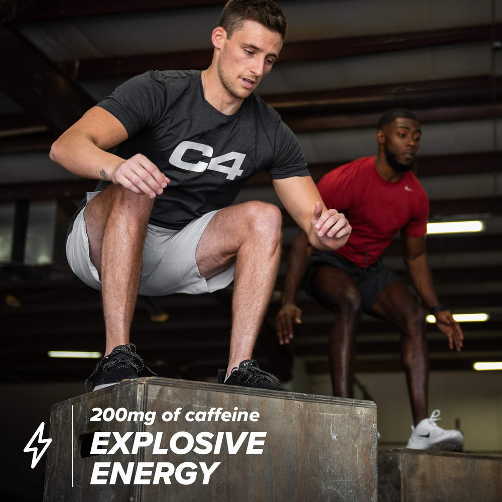 C4 Energy 12-pack display on shelf for easy restocking.
