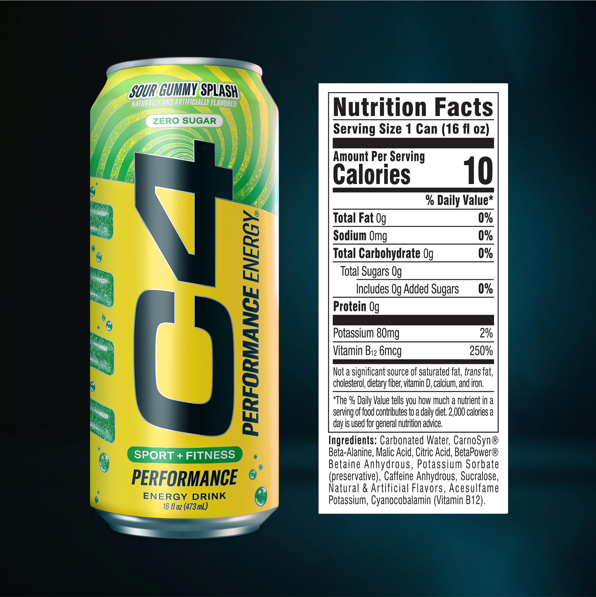 C4 Energy 200 mg caffeine visual highlights a bold energy boost.