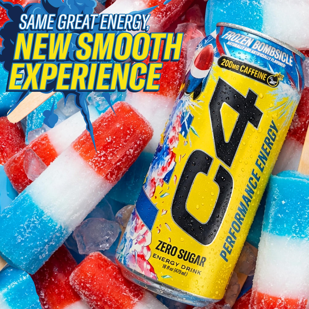 C4 Energy cans in a gym bag ready for training or daily tasks.