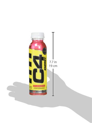 C4 Energy Fruit Punch with ice, ideal for gym or outdoor workouts
