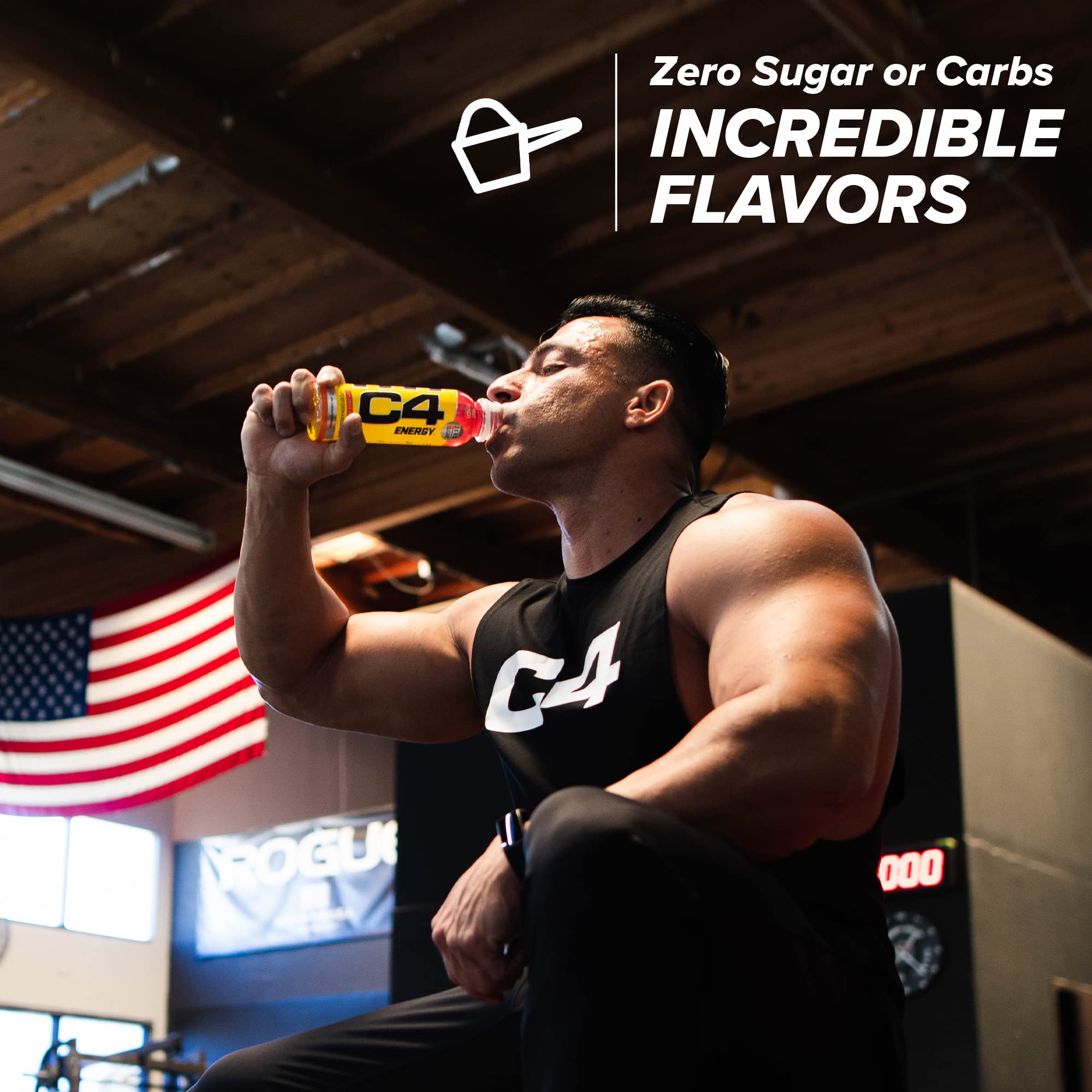 C4 Energy Fruit Punch served in a chilled glass for a refreshing workout boost