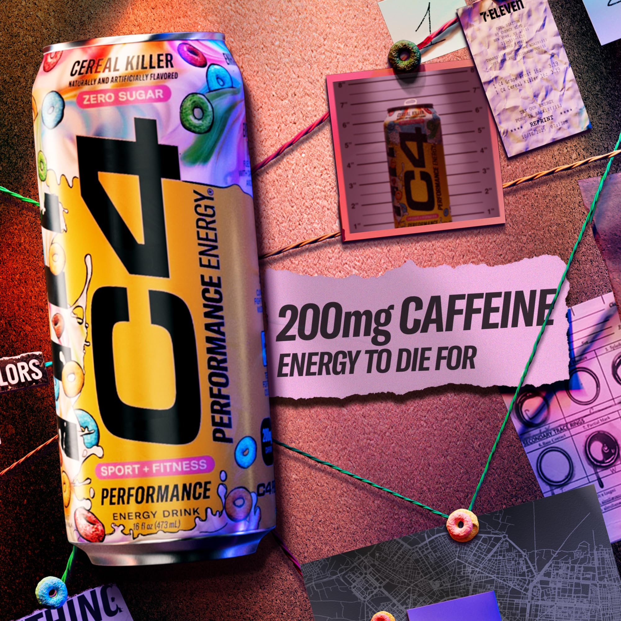 C4 Energy packaging features fruity cereal flavor artwork for bold taste.
