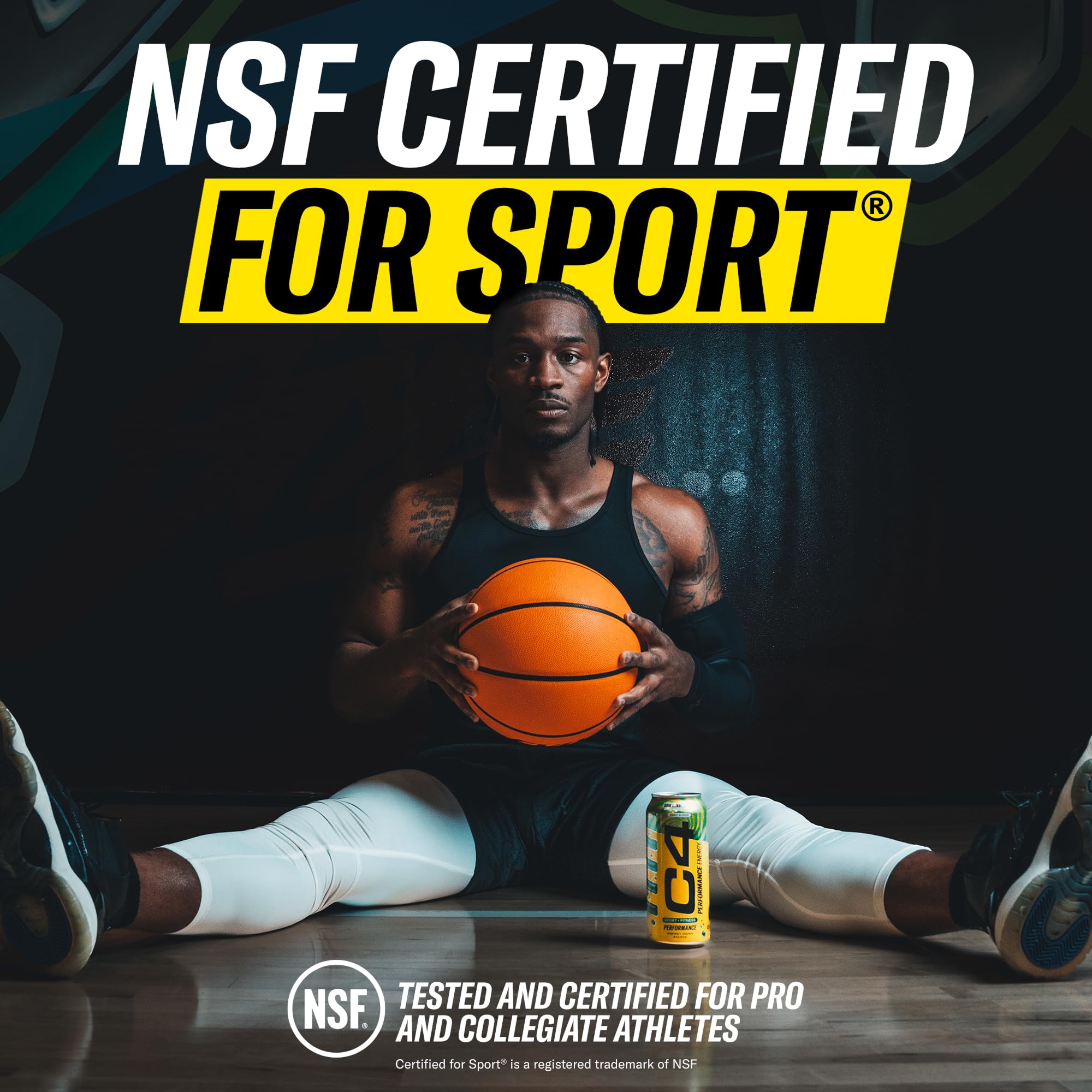 C4 sugar-free formula highlights caffeine and Beta-Alanine ingredients.